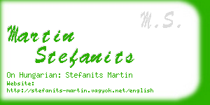 martin stefanits business card